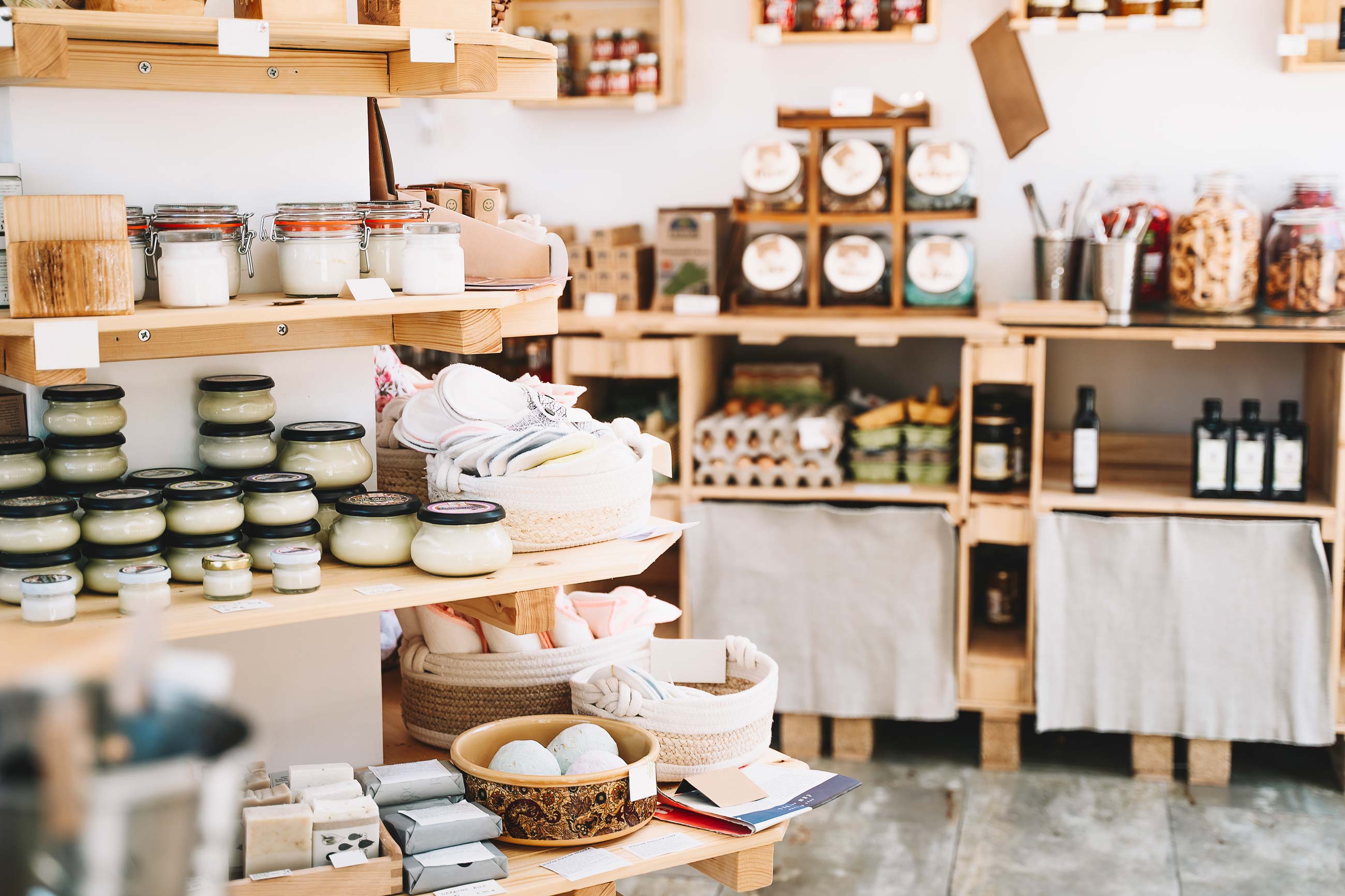 Inside a local shop